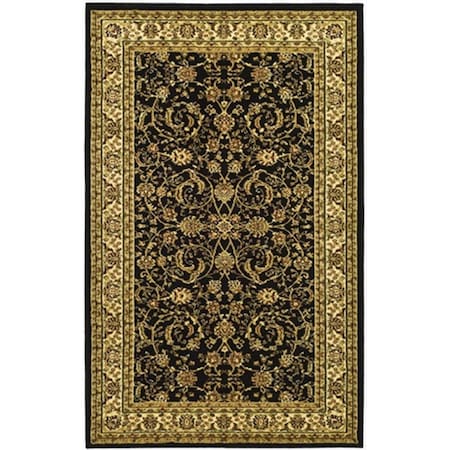 Safavieh 2 ft. 3 in. x 16 ft. Runner Lyndhurst Black and Ivory Traditional Rug LNH219A-216